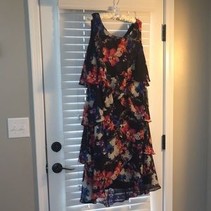 NWT navy layered sleeveless dress, fully lined